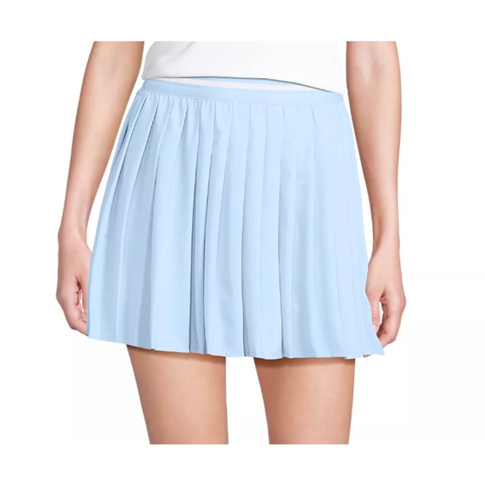 NWOT Lands End Women's Active Pleated Blue Skort Size L